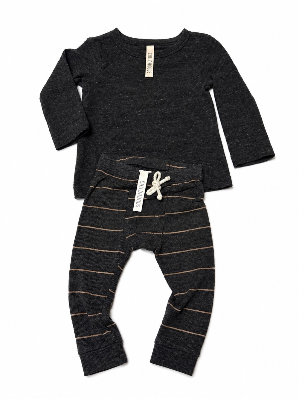 Childhoods Charcoal Knit Kids Matching Set